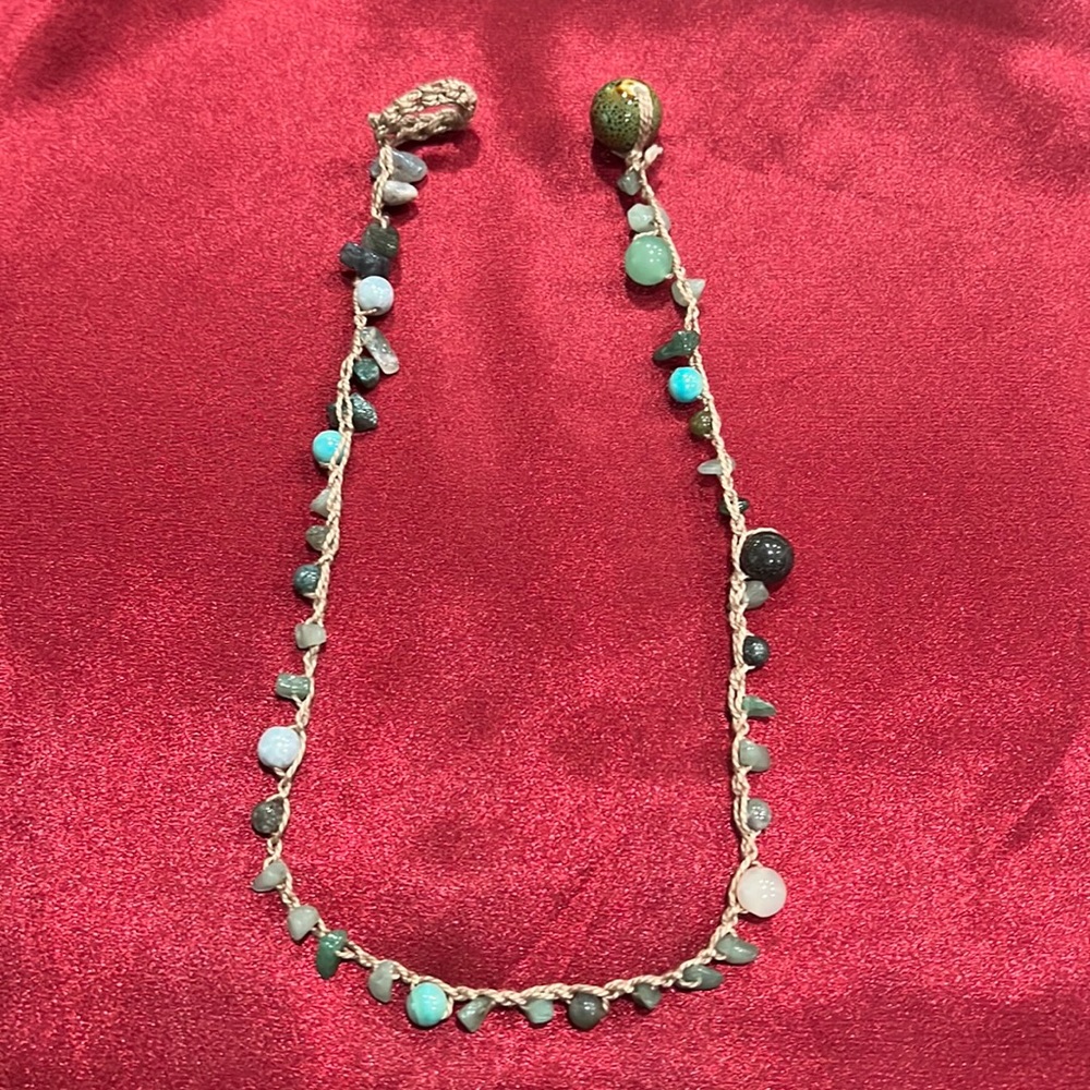Handmade Green Agate Necklace